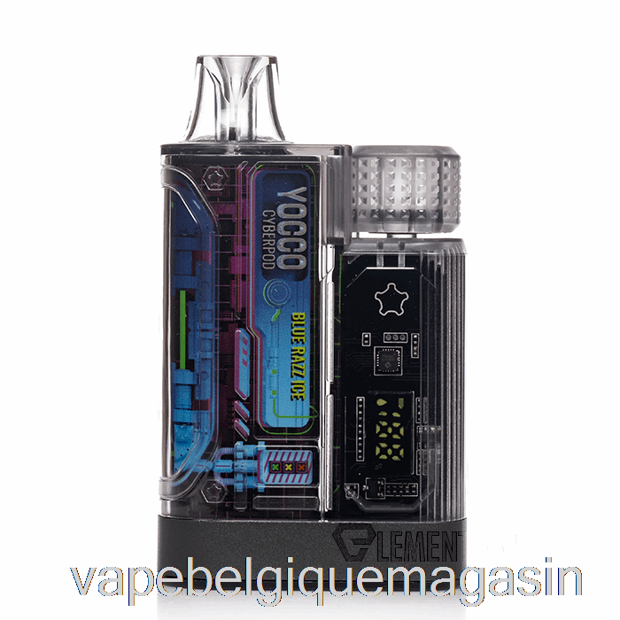 Vape Belgique Yocco Cyberpod 12000 Jetable Bleu Razz Ice